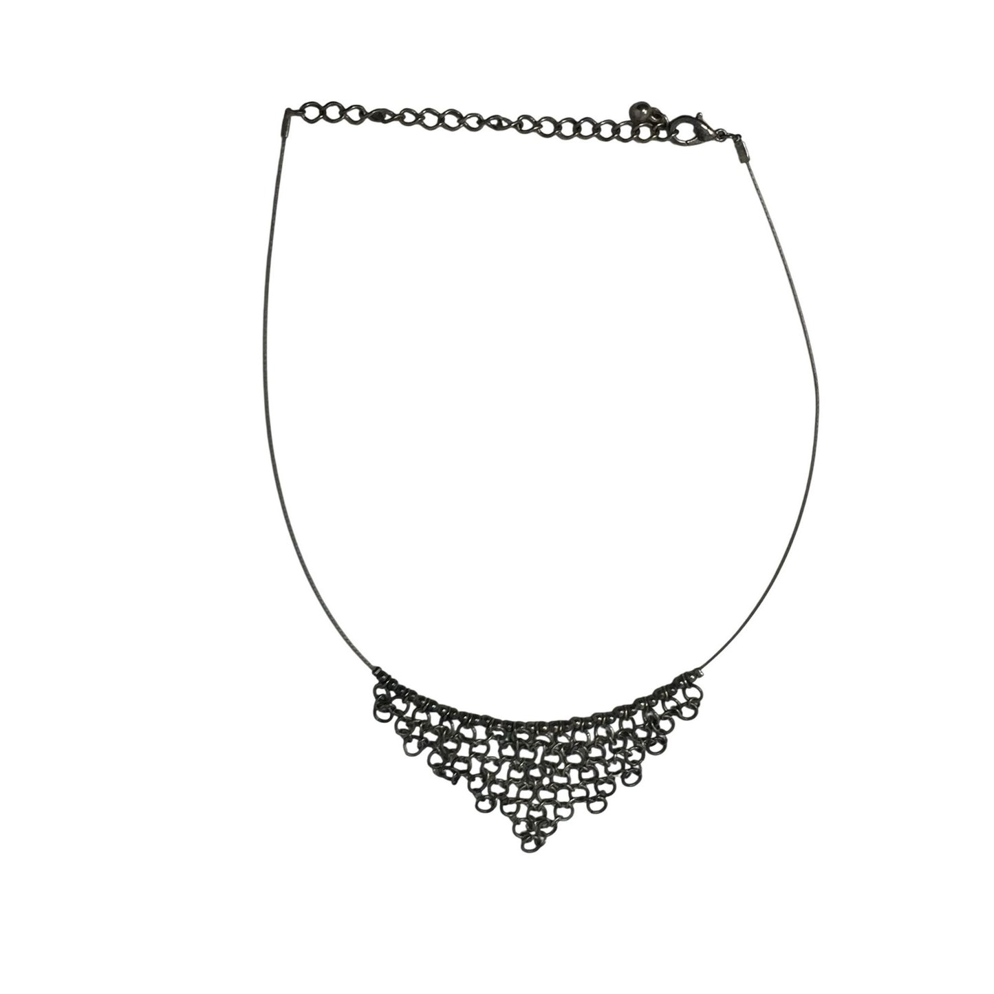 Women's Silver Tone Waterfall Chain Necklace