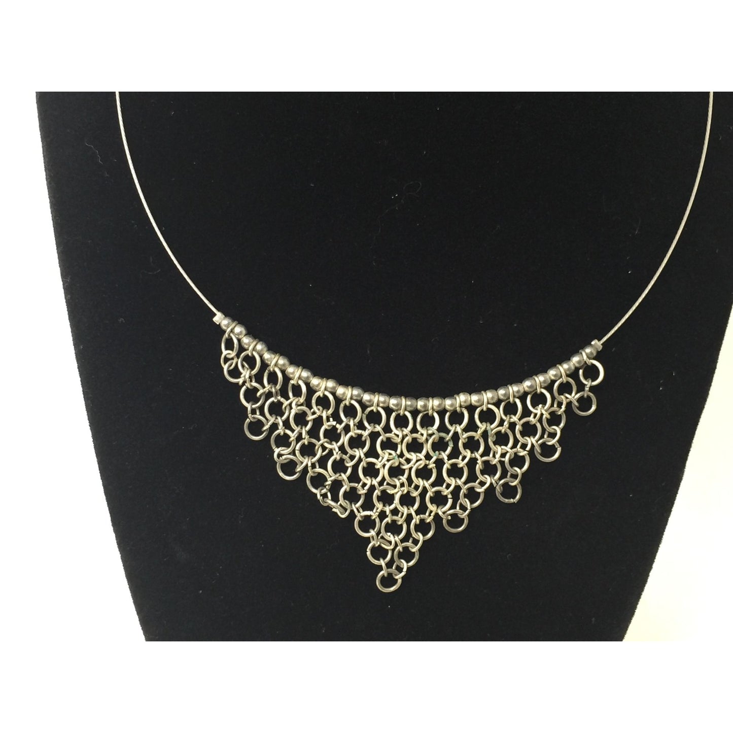 Women's Silver Tone Waterfall Chain Necklace