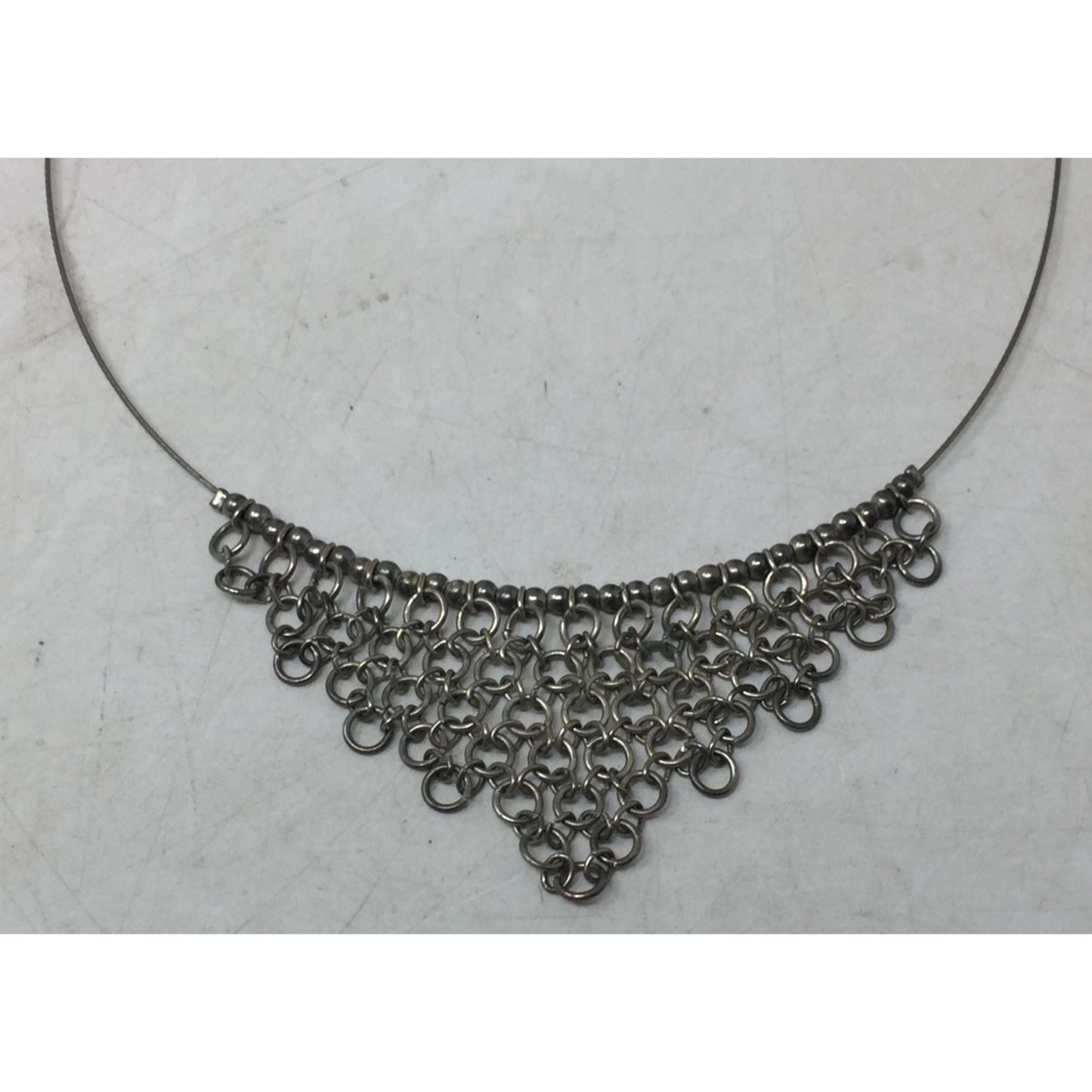 Women's Silver Tone Waterfall Chain Necklace