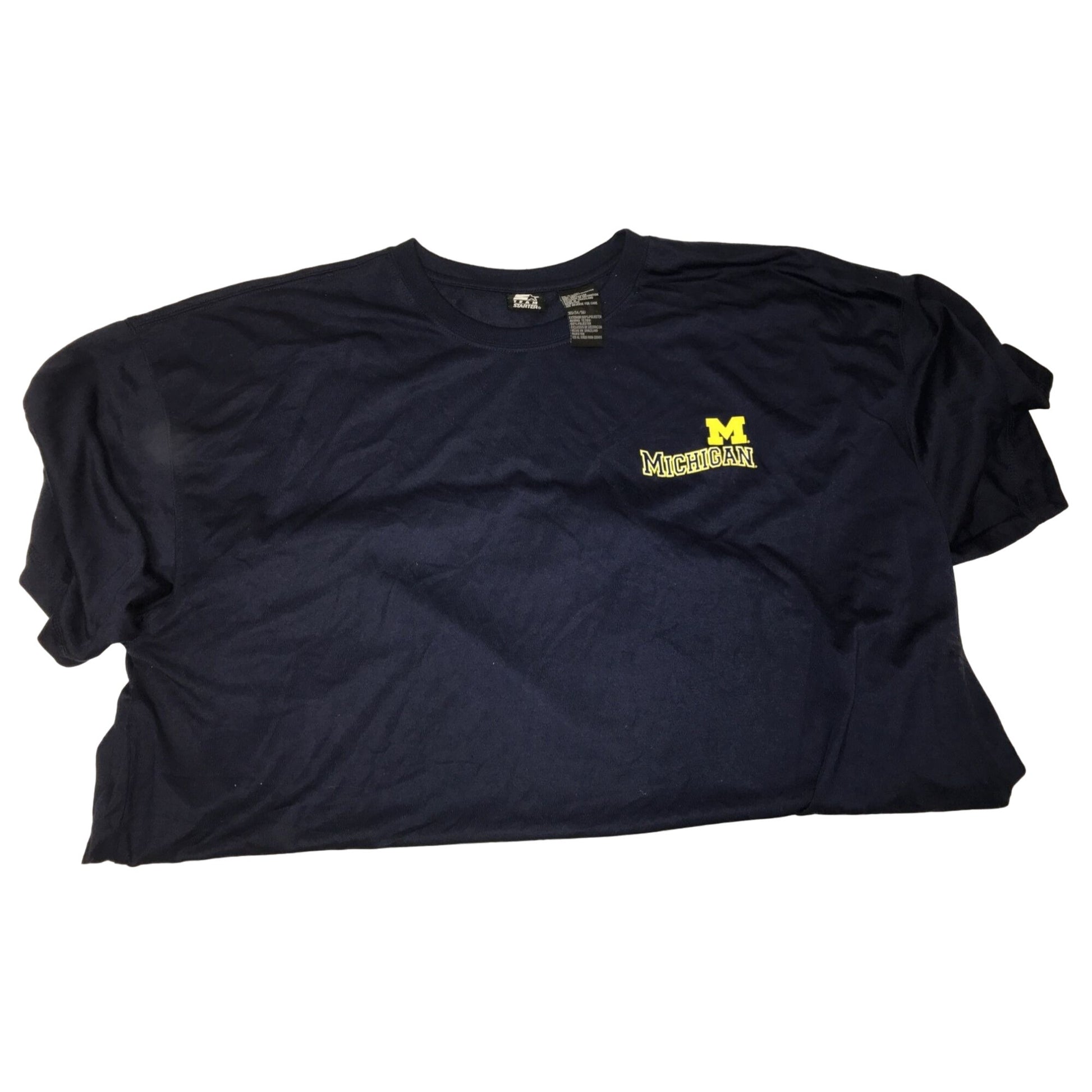 University of Michigan ( U of M ) Navy Blue Tee Shirt - Mens Size 3XL (54/56) Starter Brand A+ Stuff