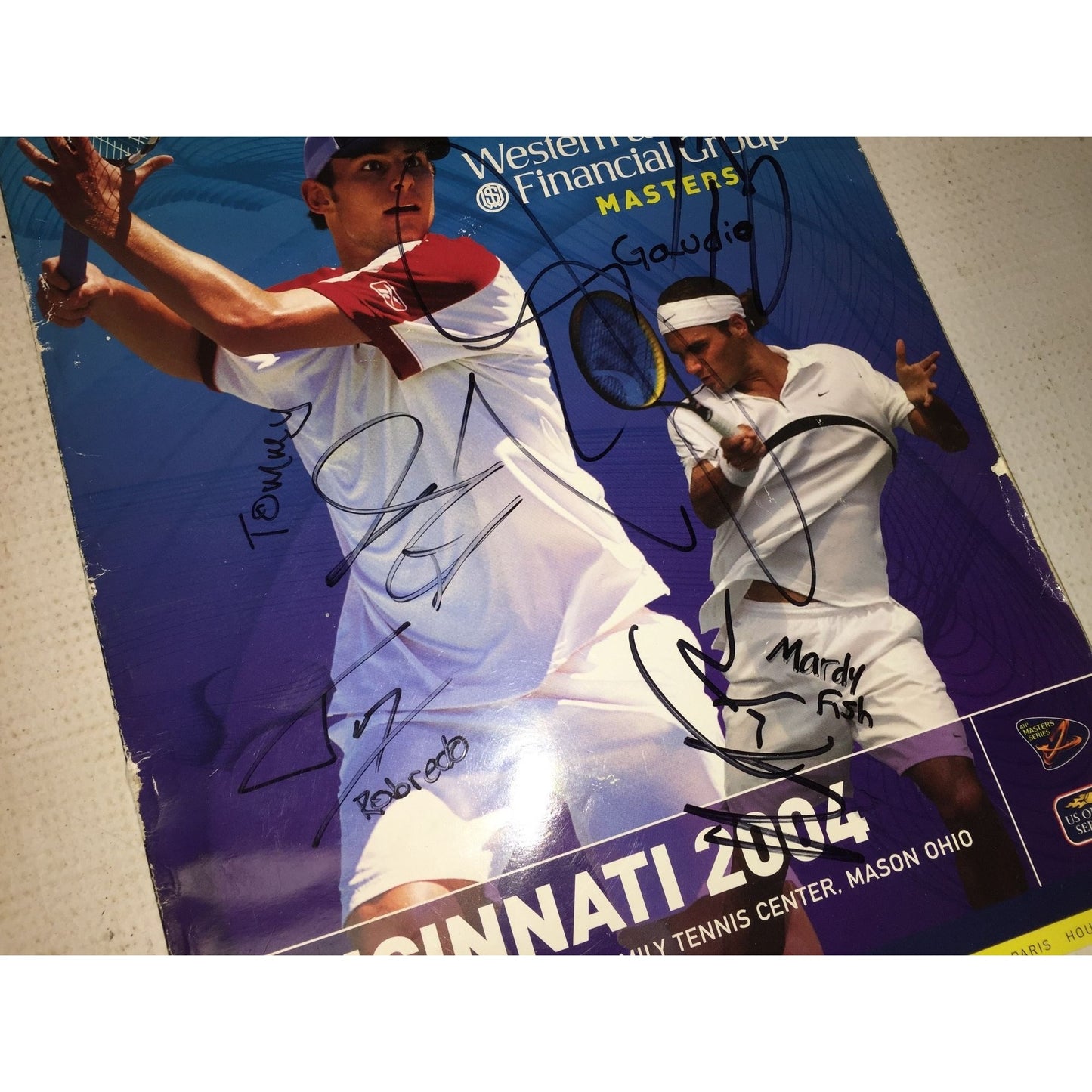 Vintage 2004 Western & Southern Financial Group Masters Tennis Autographed Tournament Program