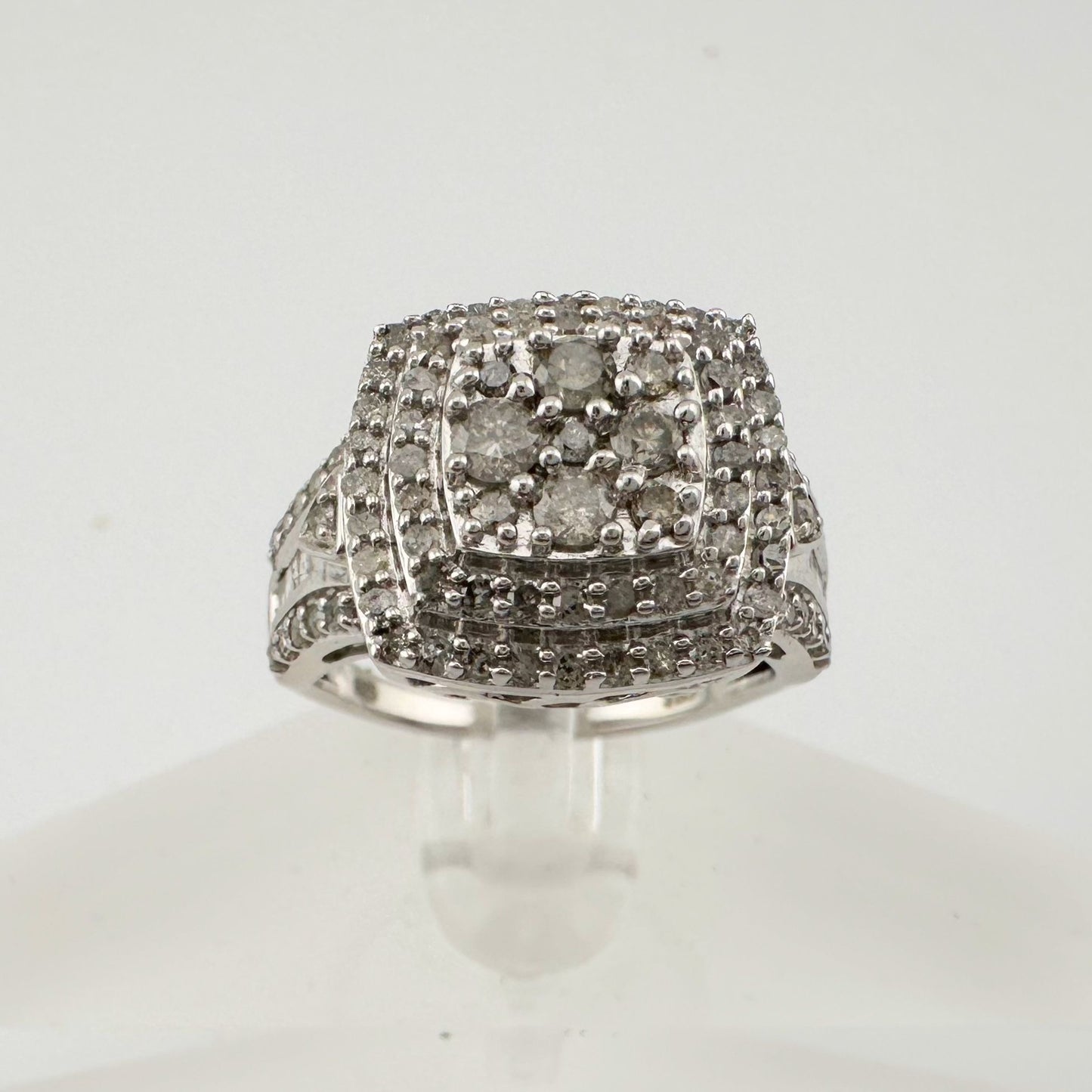 Beautiful 1.00 Carat Natural Cushion Cut Diamond Ring Size 7.25