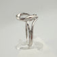 Beautiful Heart Shaped Diamond Accent Ring Sterling Silver Size 5.25