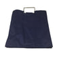 Navy Blue and White Junque Bag with Silver Metal Handles (about 14x14 inches)