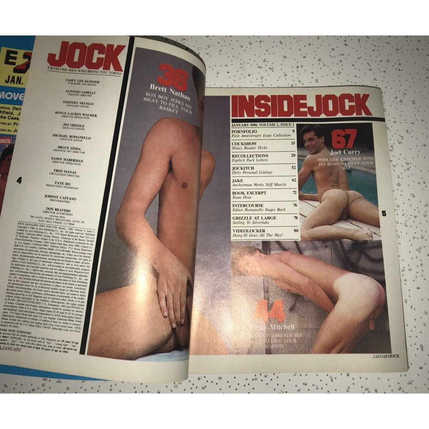 JOCK Vintage Magazine Jan. 1986 1st Anniversary Special Issue