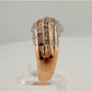 Beautiful 1.00 Carat Chocolate Diamond Baguette Tidal Wave Ring SIze 8