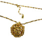 Vintage Yves Saint Laurent (YSL) Gold Plated Filigree Ball Necklace 26" Long