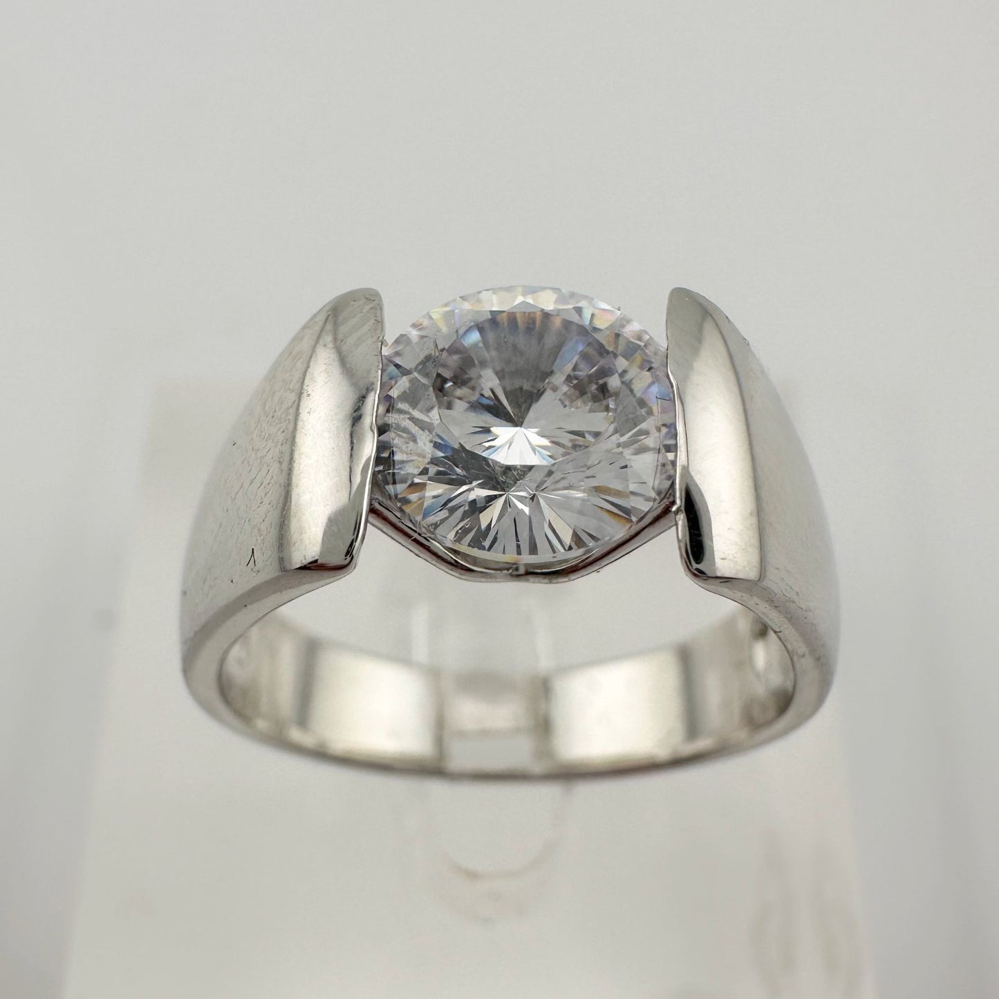 Shimmering and Beautiful 2.00 Carat DiamondLite Solitaire Ring  - Sterling Size 6.5