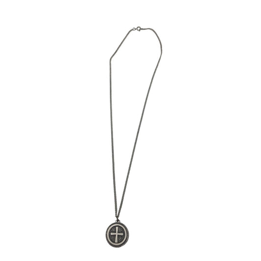 Men's Pewter Chain Necklace with A Cross Pendant