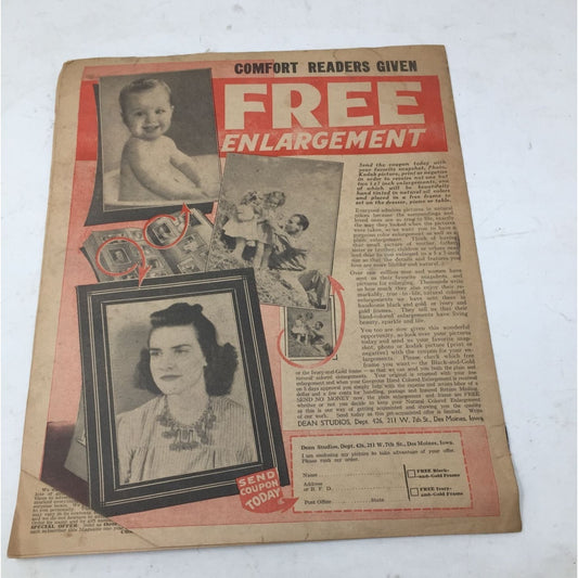 Vintage Collectible Comfort & Needlecraft Home Arts Magazine Sept. 1941