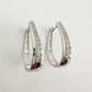 Stunning 1/2 Carat Natural Diamond Hoop Earrings - Sterling Silver