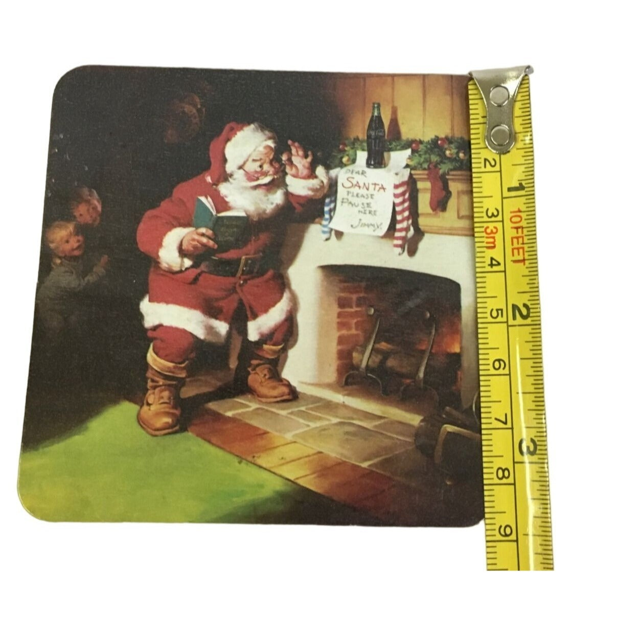 Vintage 1999 Set of 4 Coca Cola Santa Holiday Christmas Coasters