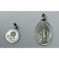 Two Small Silver Religious Christian Catholic Charms/Pendants- Jesus/Mary