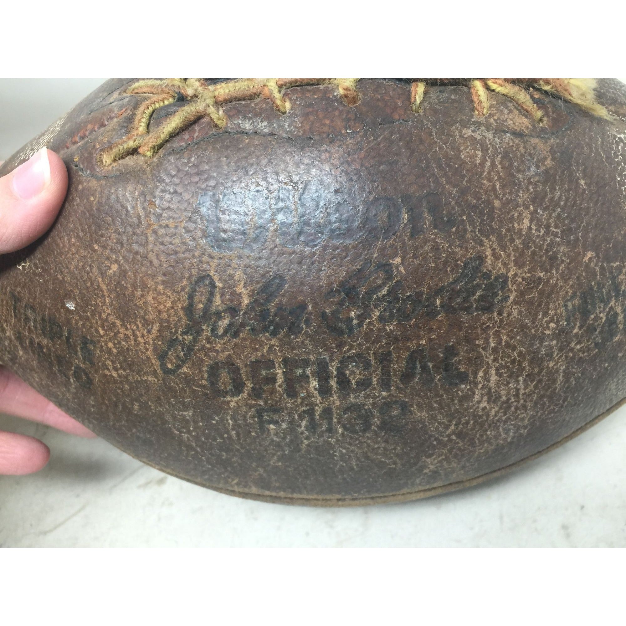 Vintage Football Wilson John Brodie Official F1132 Triple Lined