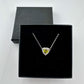 Beautiful Green Peridot Heart Necklace 18" Chain