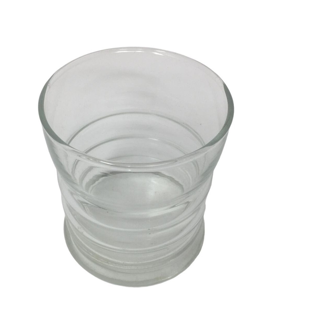 Vintage Clear Glass Ribbed Bubble Drinking Glasses (Set of 9 Glasses)