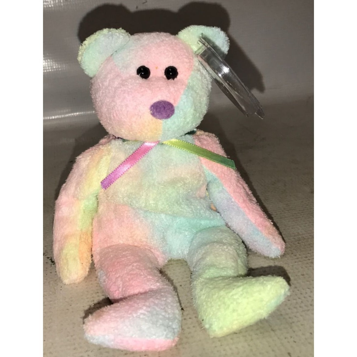 Vintage 1999 TY Beanie Baby Groovy the Tie Dye Bear