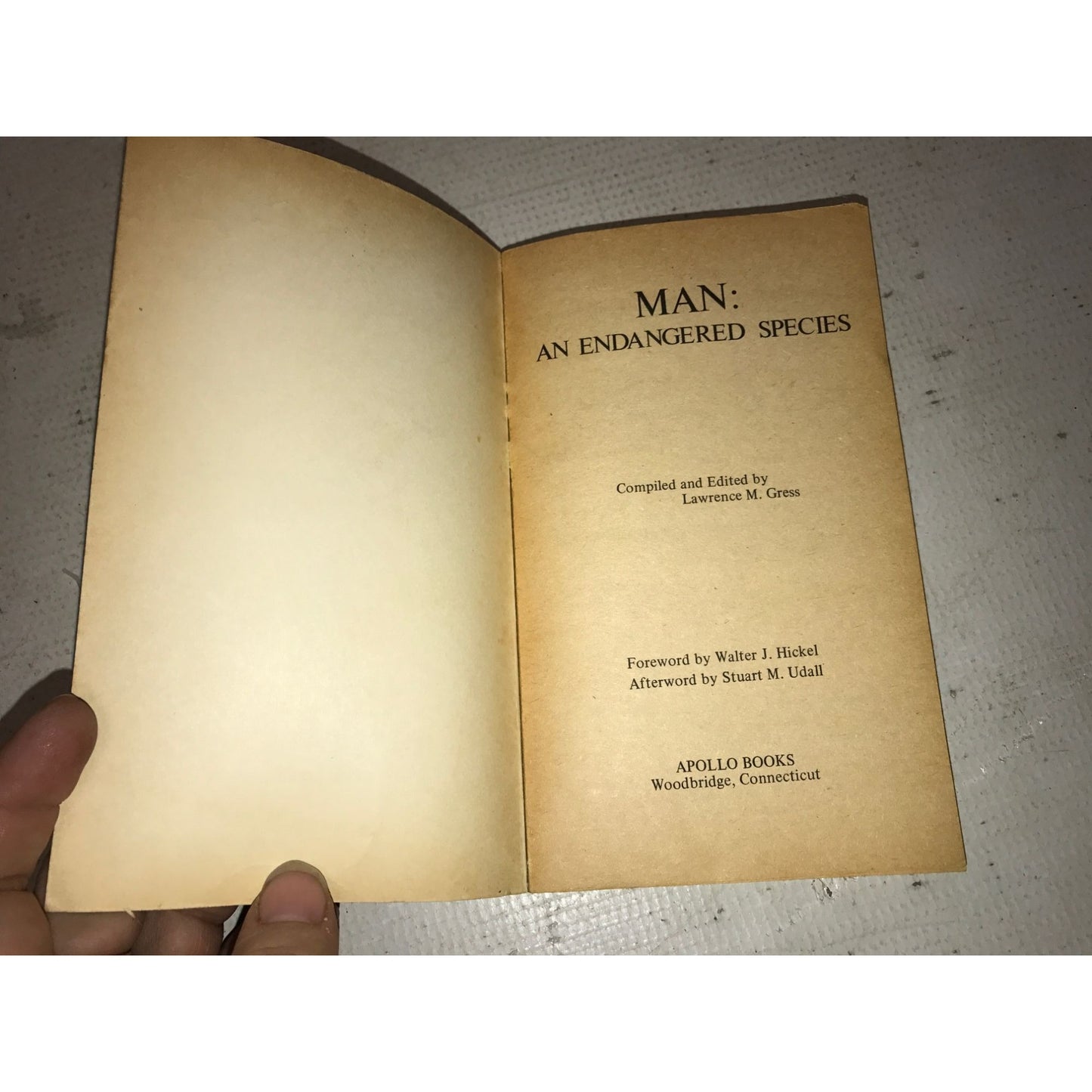 Man: An Endangered Species Apollo Book by Lawrence Gress