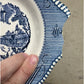 Vintage Currier And Ives Set of 4 Blue and White Dish Set