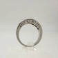 Natural Black and White Diamond Band Ring - size 7.25