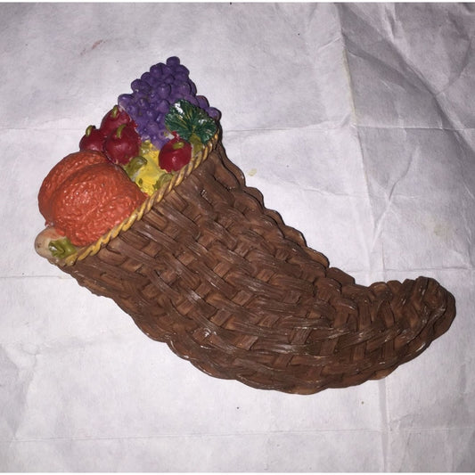 Vintage Cornucopia Basket Refrigerator Magnet