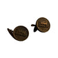 Vintage Men's Round Button Train Cufflinks