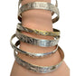 Symbol Etched Silverplated Bangle bracelets Stamped MEXICO (6)