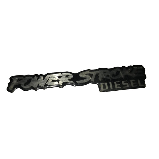 Power Stroke Diesel black/ Silver Auto Patch Emblem/Hood Ornament