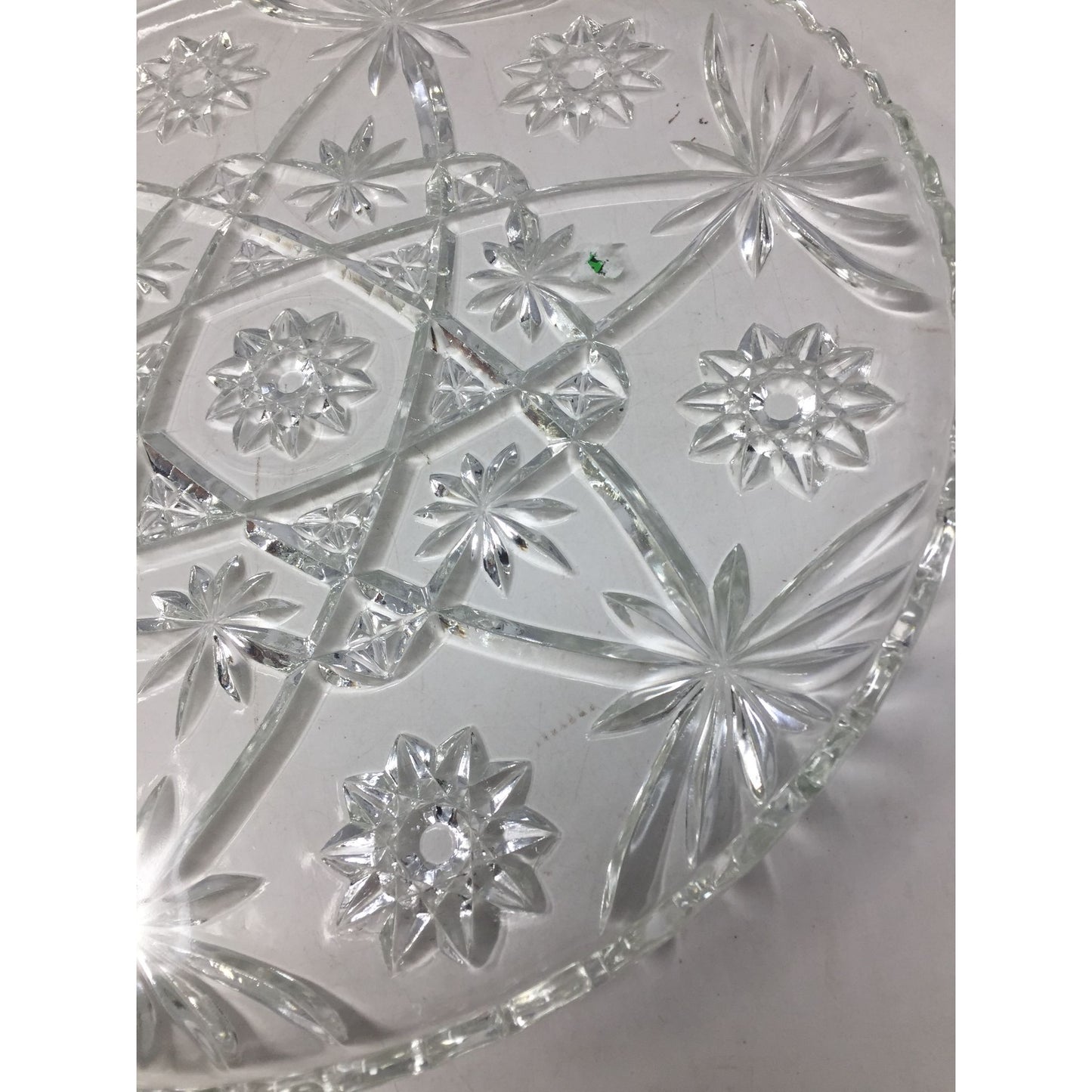 Vintage Anchor Hocking Clear Glass Large Round Party Serving Platter