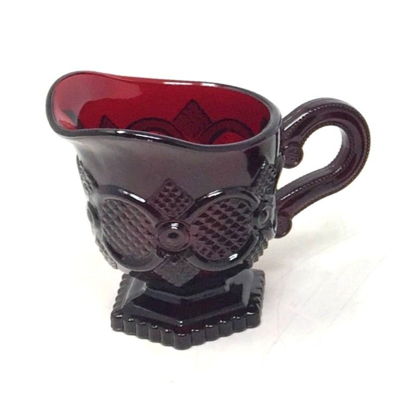 Vintage Avon 1876 Cape Cod Collection Ruby Red Glass Creamer Pitcher Avon  A+ Stuff Drinking, Dining & More