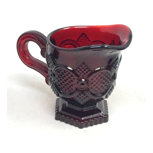Vintage Avon 1876 Cape Cod Collection Ruby Red Glass Creamer Pitcher Avon  A+ Stuff Drinking, Dining & More