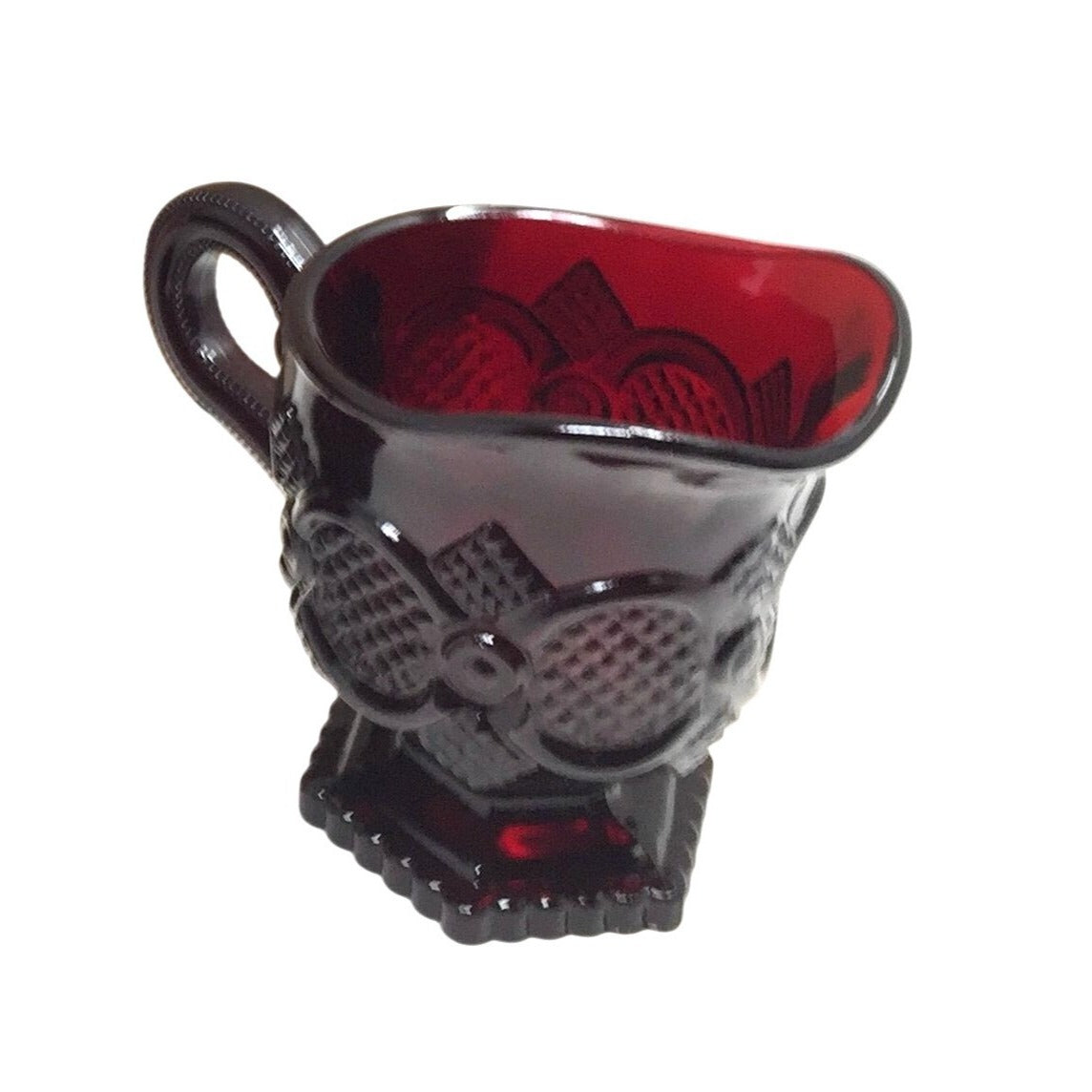 Vintage Avon 1876 Cape Cod Collection Ruby Red Glass Creamer Pitcher Avon  A+ Stuff Drinking, Dining & More