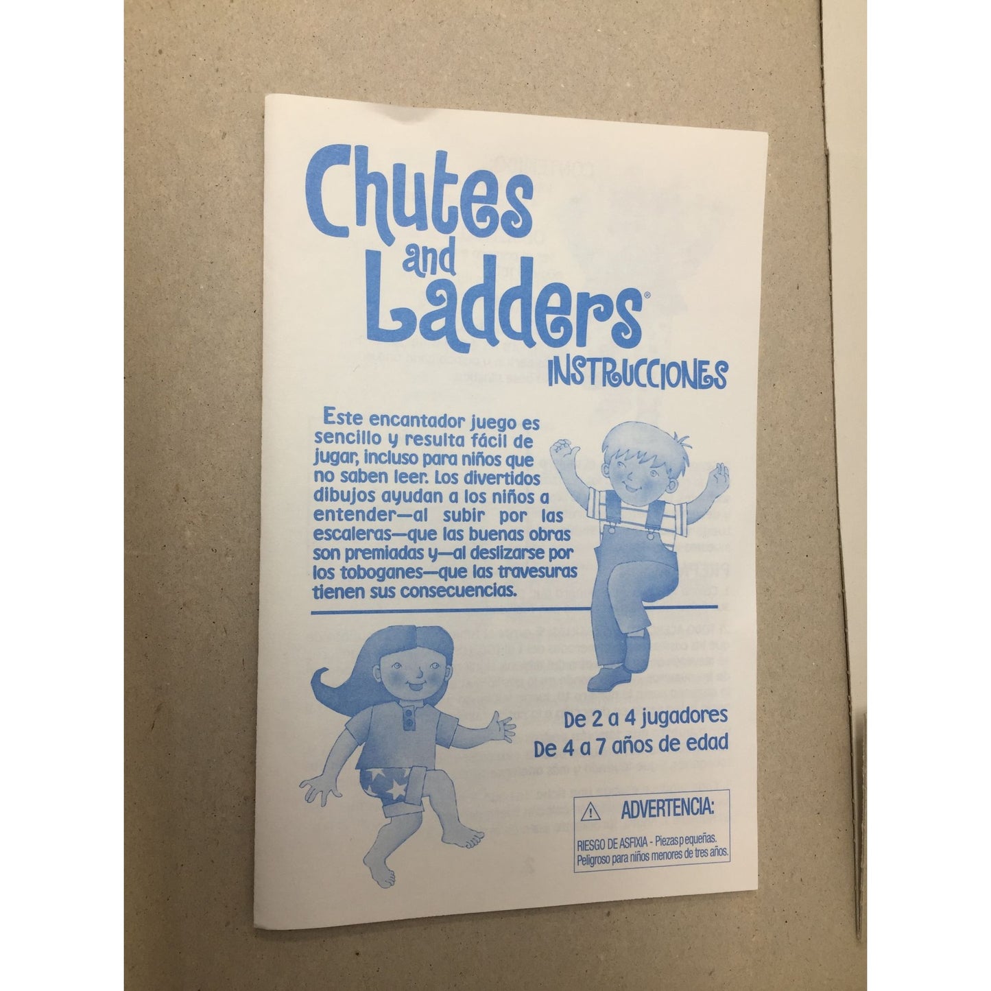 Vintage Chutes and Ladders MILTON BRADLEY Company Board Game (Incomplete)