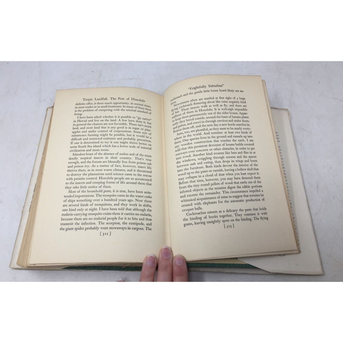 Vintage Pictorial Map of the island of Oahu, Hawaii, from the book Tropic Landfall. unbranded  A+ Stuff Books