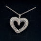 Beautiful 1/2 Carat Natural Diamond Heart Pendant Necklace with .925 Sterling Chain