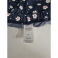 Girl's Flower Printed Navy Blue Long Pants Size 4T