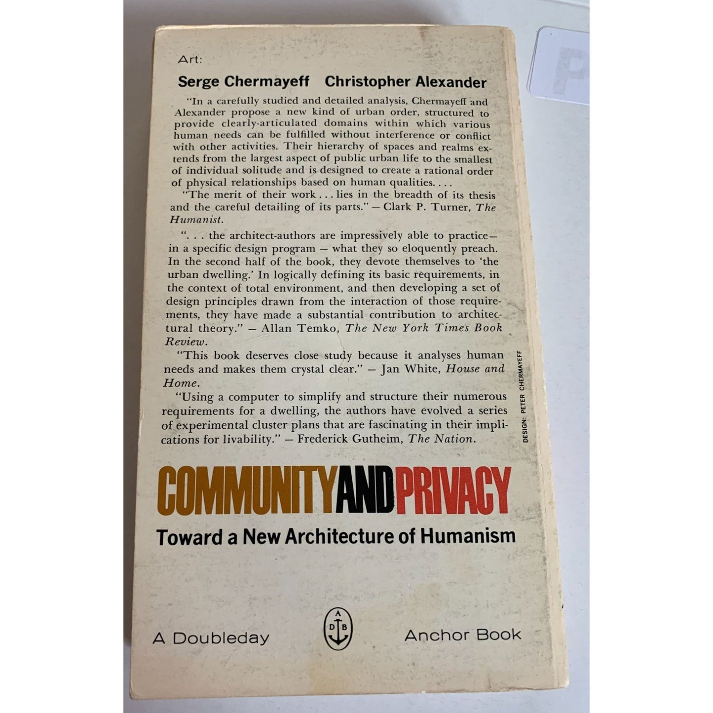 Community and Privacy: Toward a New Architecture of Humanism - Serge Chermayeff & Christopher Alexander