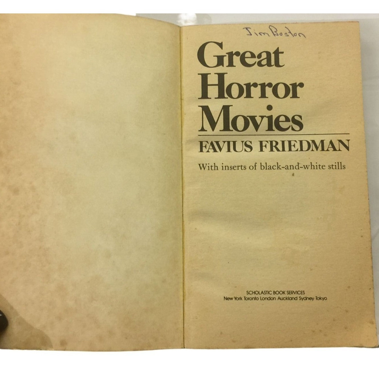 Great Horror Movies book by Favius Friedman