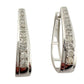 Stunning 1/2 Carat Natural Diamond Hoop Earrings - Sterling Silver