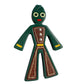 Prada Green Sailor Brooch with Brown Leather