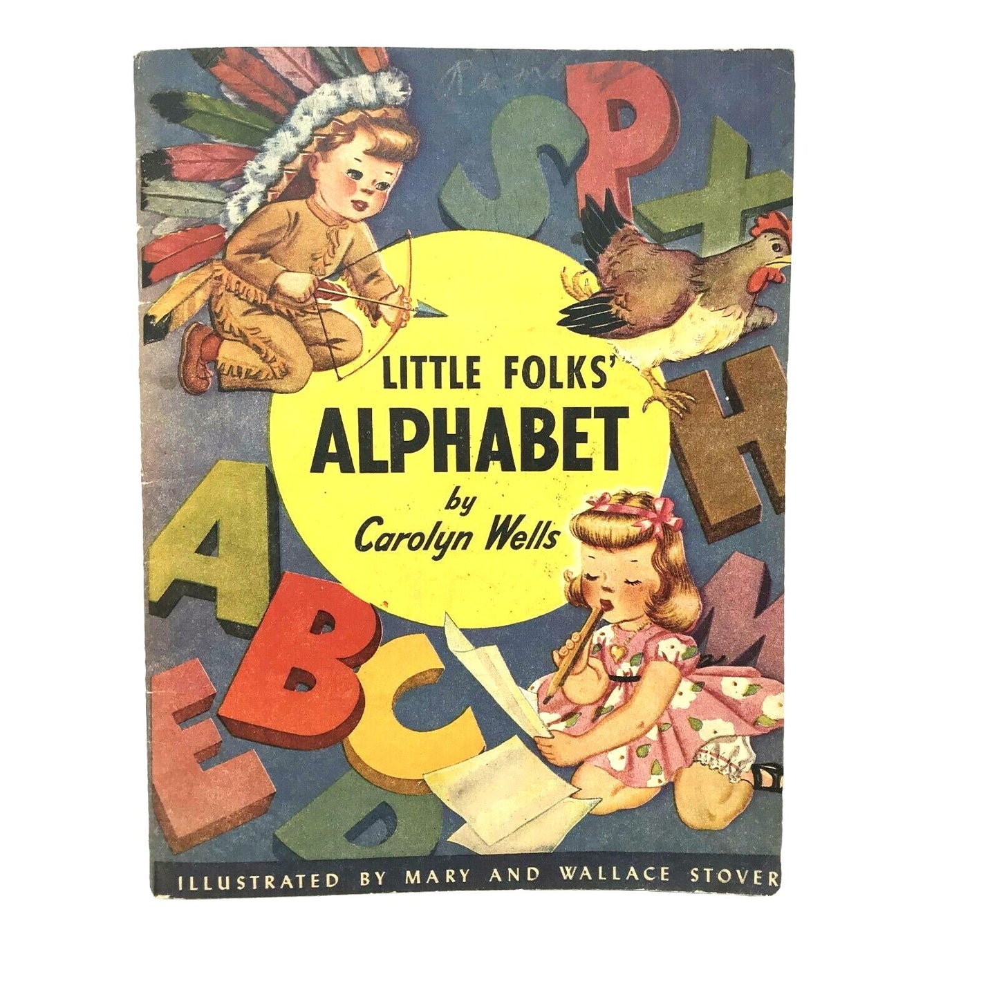 Vintage LITTLE FOLKS' ALPHABET Carolyn Wells (1944) ABCs - Classic Children's Book