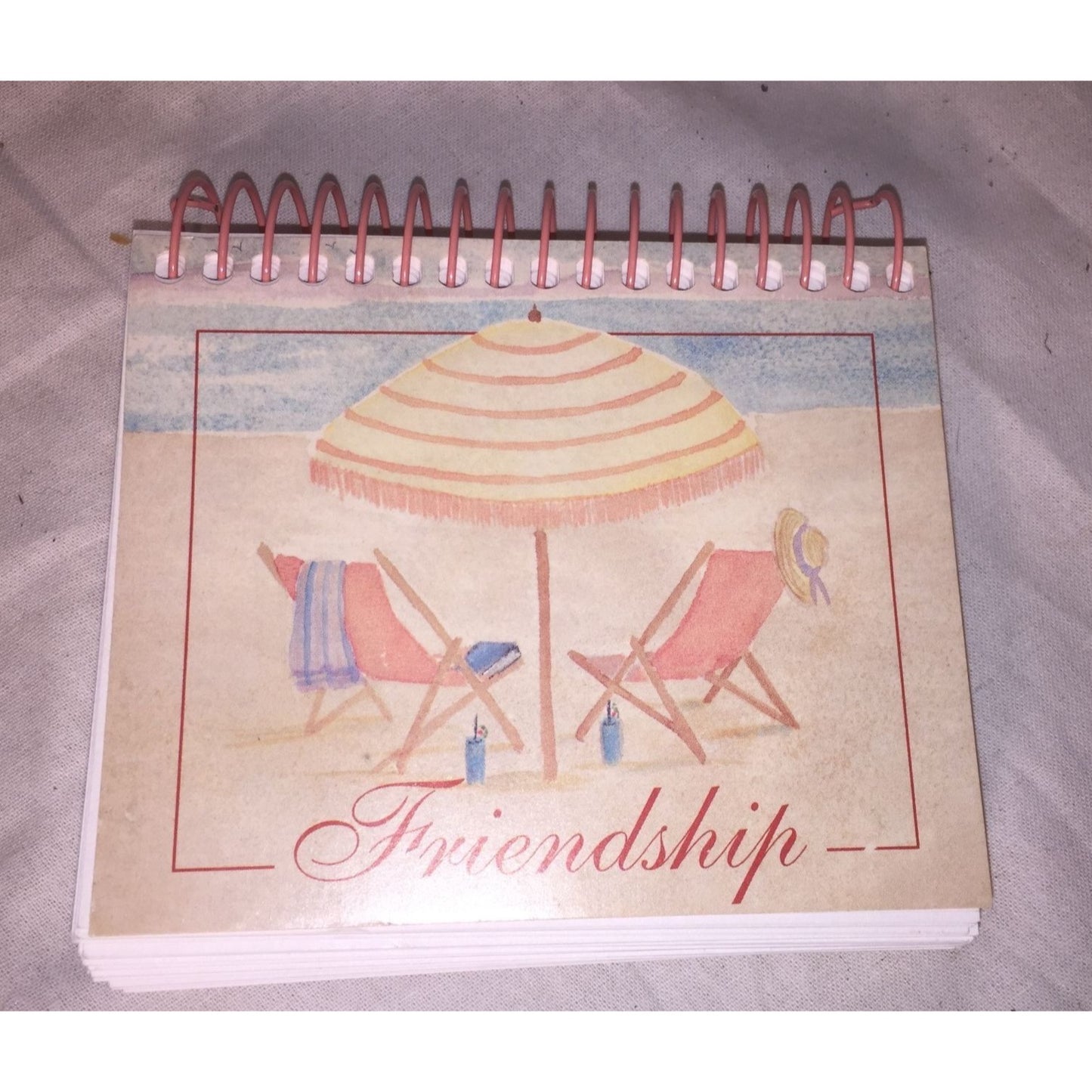 Vintage Small Miniature Friendship Quote Book