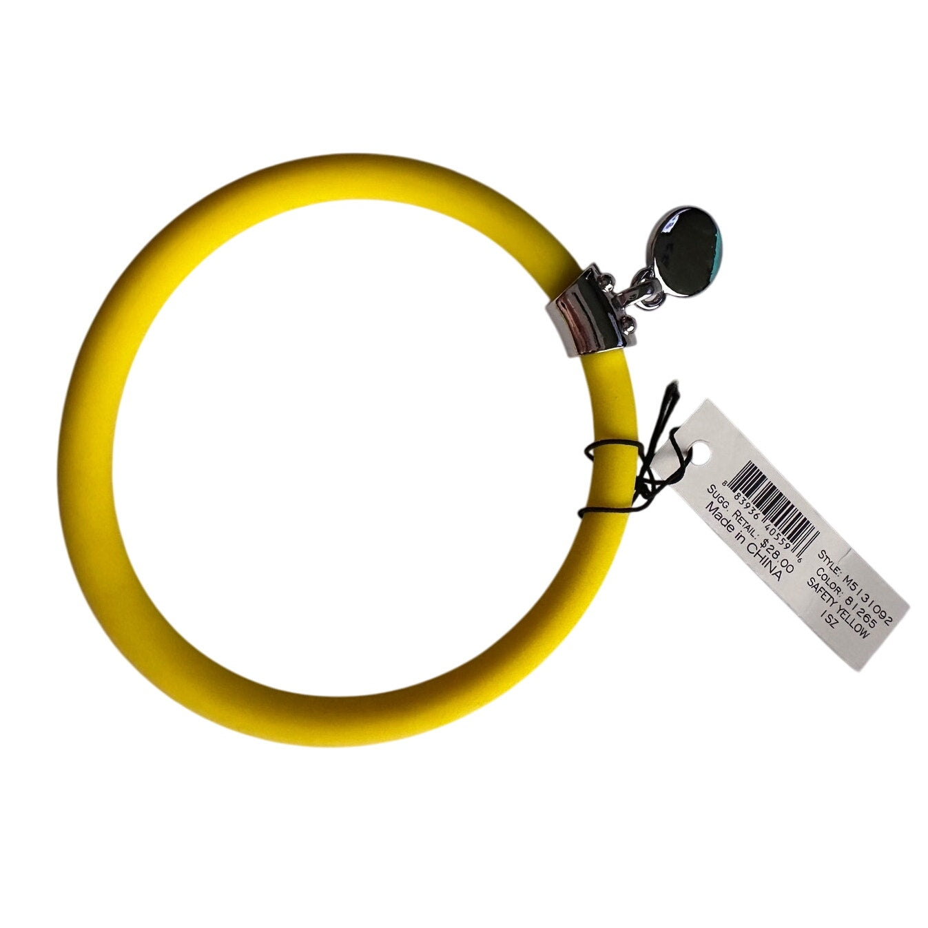 Marc by Marc Jacobs Safety Yellow Bangle Charm Bracelet NWT