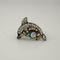 Vintage Costume Jewelry  Owl, Dolphin and Turtle Rhinestone Animal Rings (missing Stones)