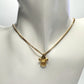 Vintage Givenchy Gold Plated Fleur-De-Lis Pendant Necklace - 15"