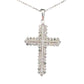 Shimmering 1/2 ct Diamond Cross Necklace - Sterling SIlver