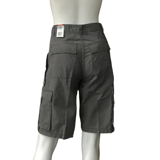 Unionbay Boy's Loose Fit Dark Gray/Pewter Cargo Size 14 Shorts- New with Tags