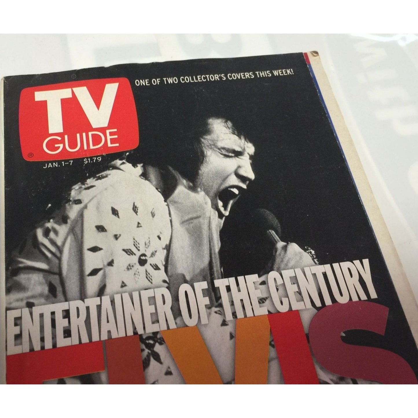 Vintage TV Guide Entertainer of the Century Elvis Jan 1-7, 2000 Book