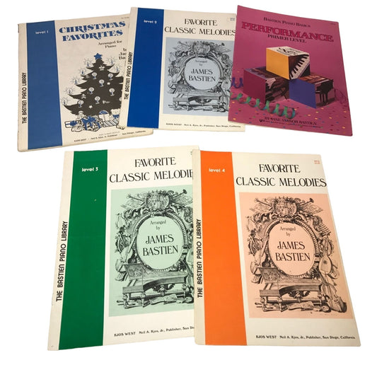 The Bastien Piano Library - level 1-4 - performance books- Vintage Sheet Music/Songbooks