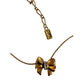 Yves Saint Laurent Gold and Rhinestone Bow Necklace